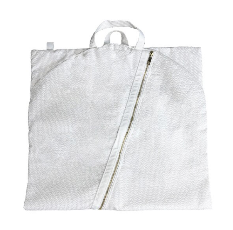 White Seersucker Garment Bag