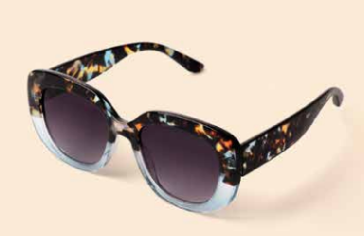Limited Edition Sunglasses - Polina - Tortoiseshell and Aqua