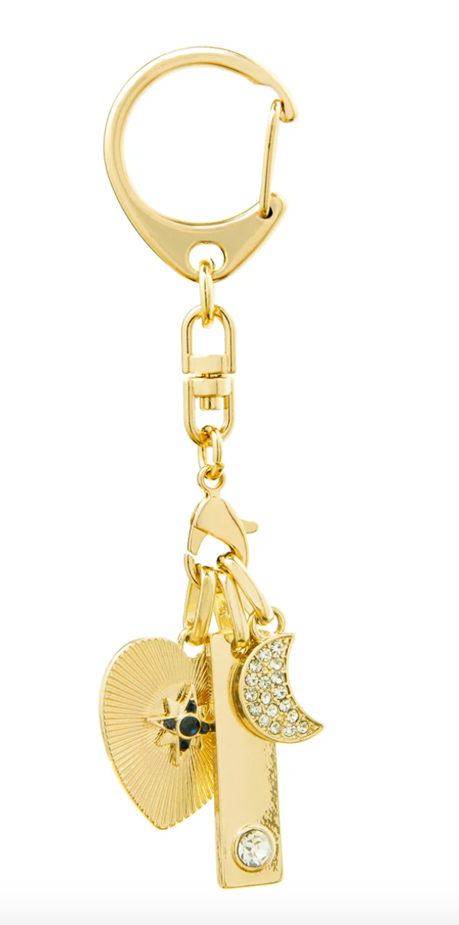Gold Multicolored Multi Charm Handbag Charm