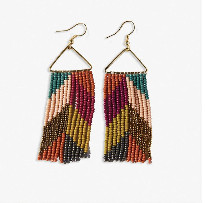 Whitney chevron earrings muted rainbow