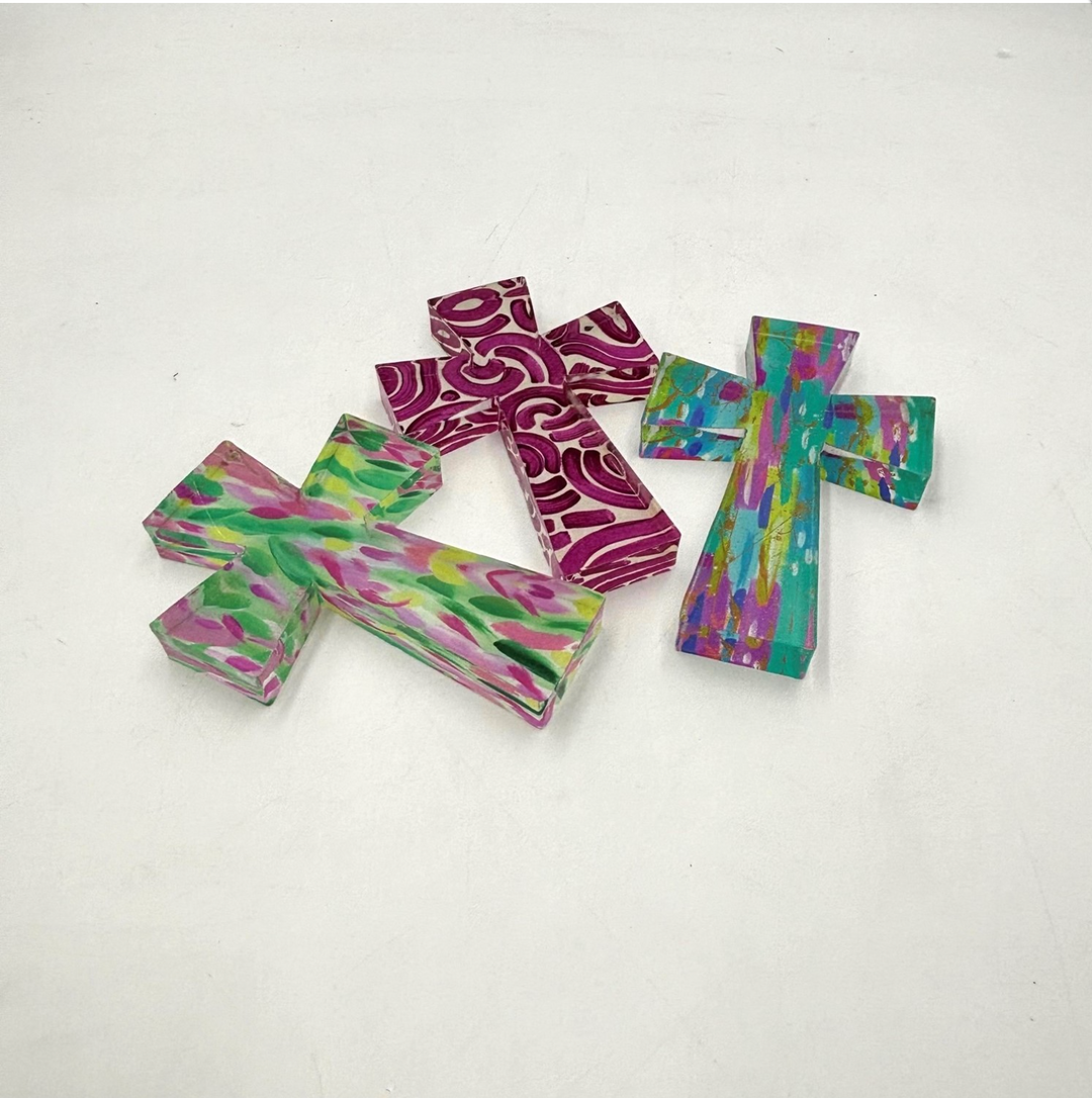 4x6" Cutout Acrylic Cross, Brights