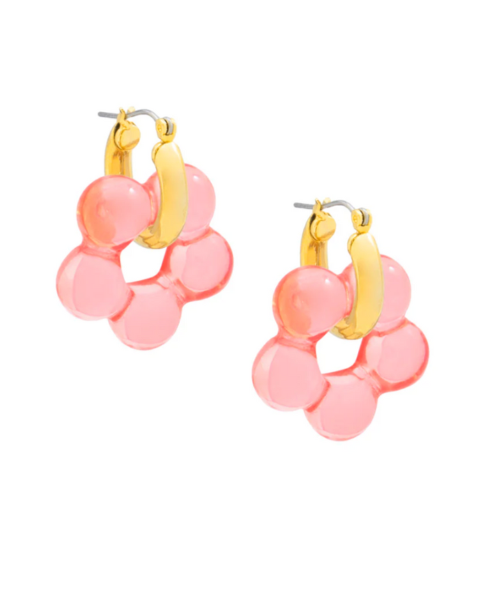 2-IN-1 LUCITE FLOWER DROP EARRING