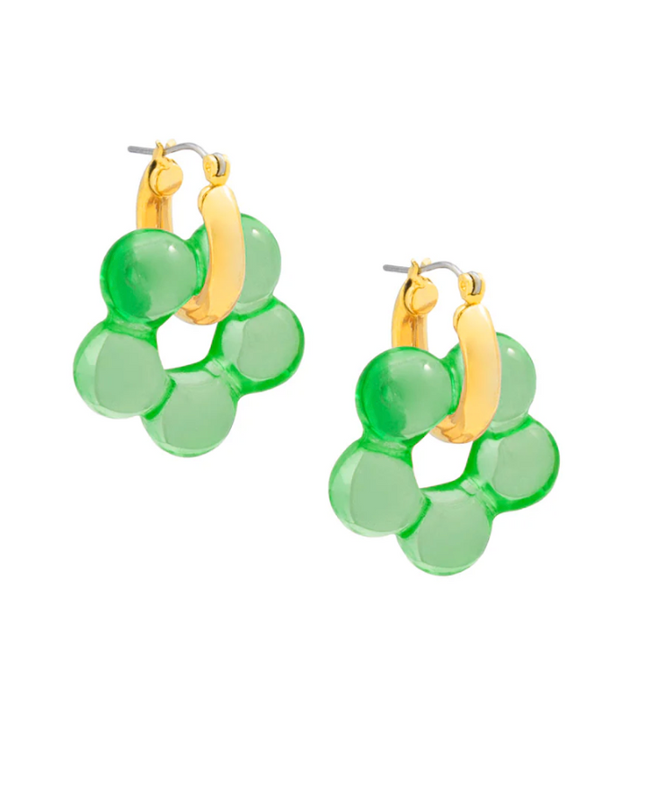 2-IN-1 LUCITE FLOWER DROP EARRING