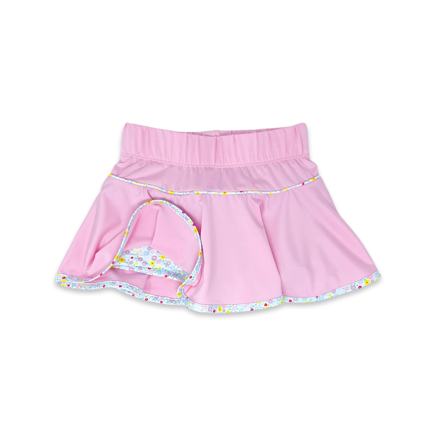 Quinn Skort- Cotton Candy Pink, Itsy Bitsy Floral