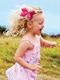 Wee One-King Grosgrain Hair Bow with Moonstitch Edge and Birthday Girl Balloon