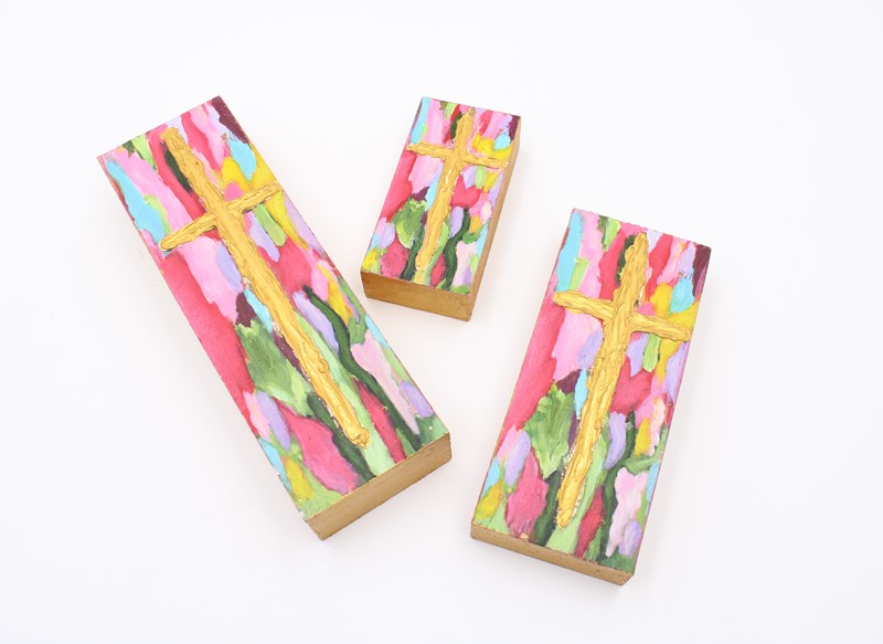 TradeCie Wood Cross Blocks Bright