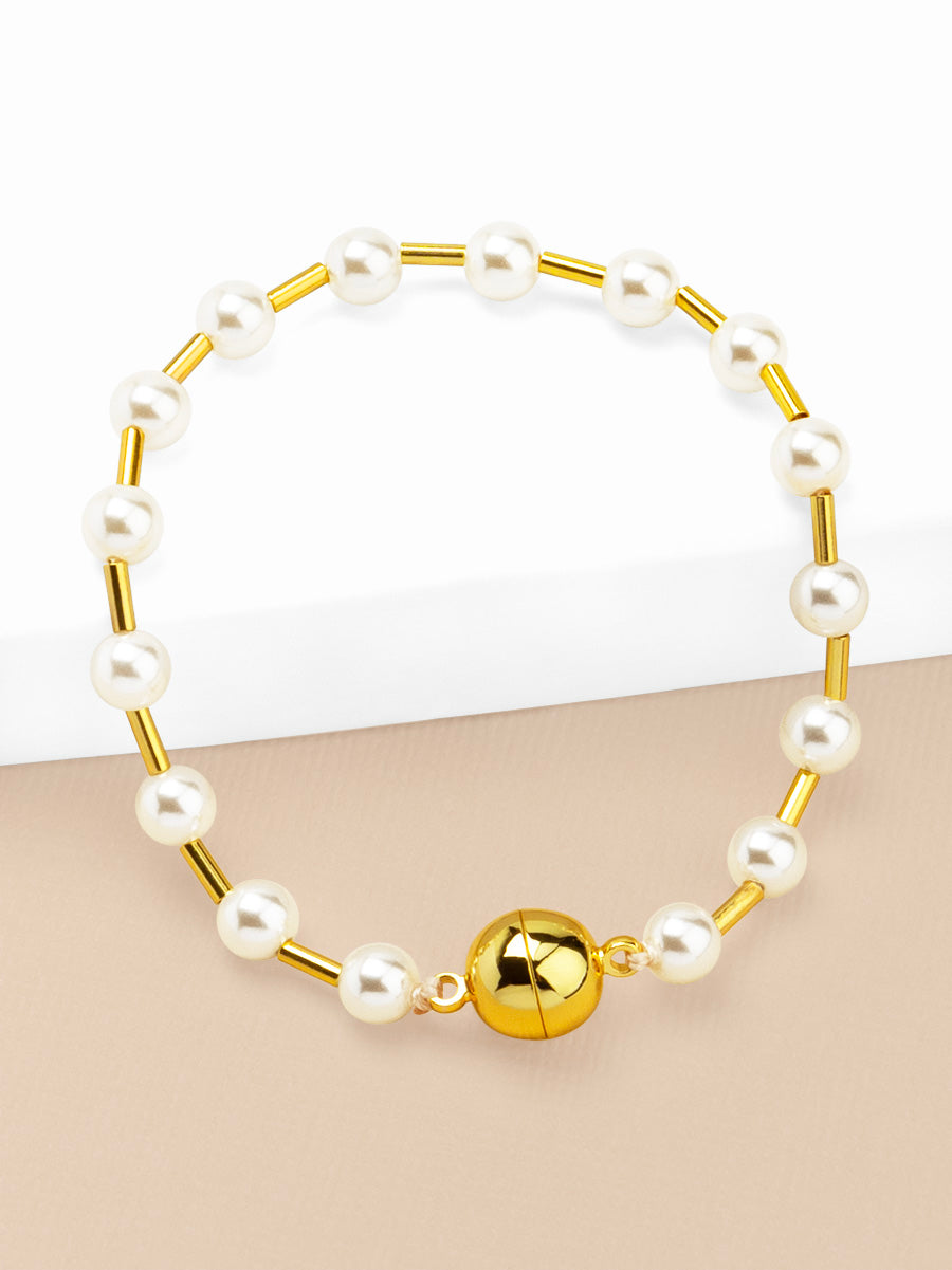 Pearl Bead Magnet Bracelet