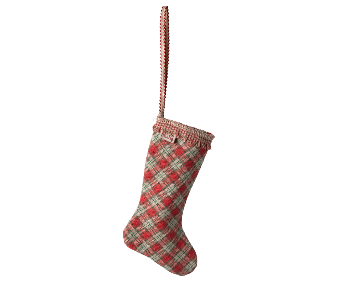Maileg - Stocking Ornament - Red Checker