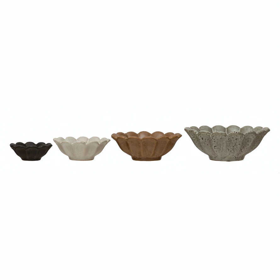 Stoneware Flower Bowls- INDIVIDUAL