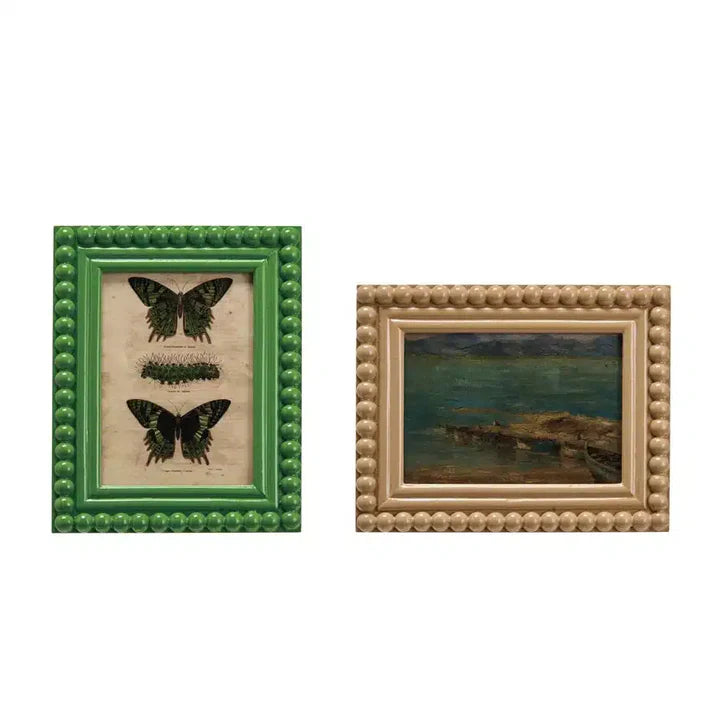 9-1/4"W x 7-1/4"H Wood Picture Frame w Image, 2 Colors