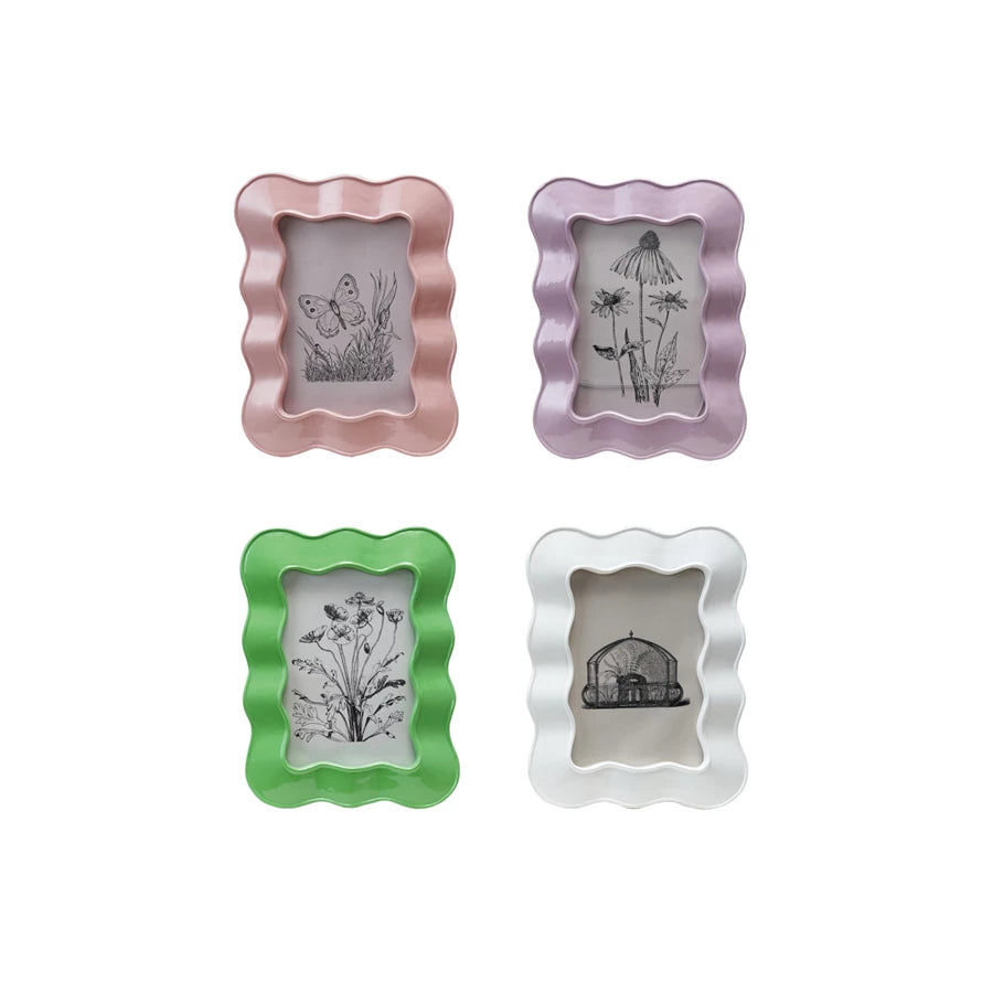 5-3/4"W Resin Photo Frame 4 Colors (Hangs or Sits)
