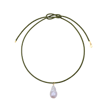 HART: Olive Cord with Baroque Pearl