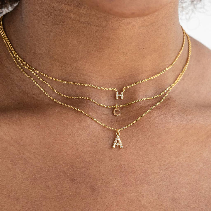 Shiny Initial Necklace: Holiday Favorite!: D
