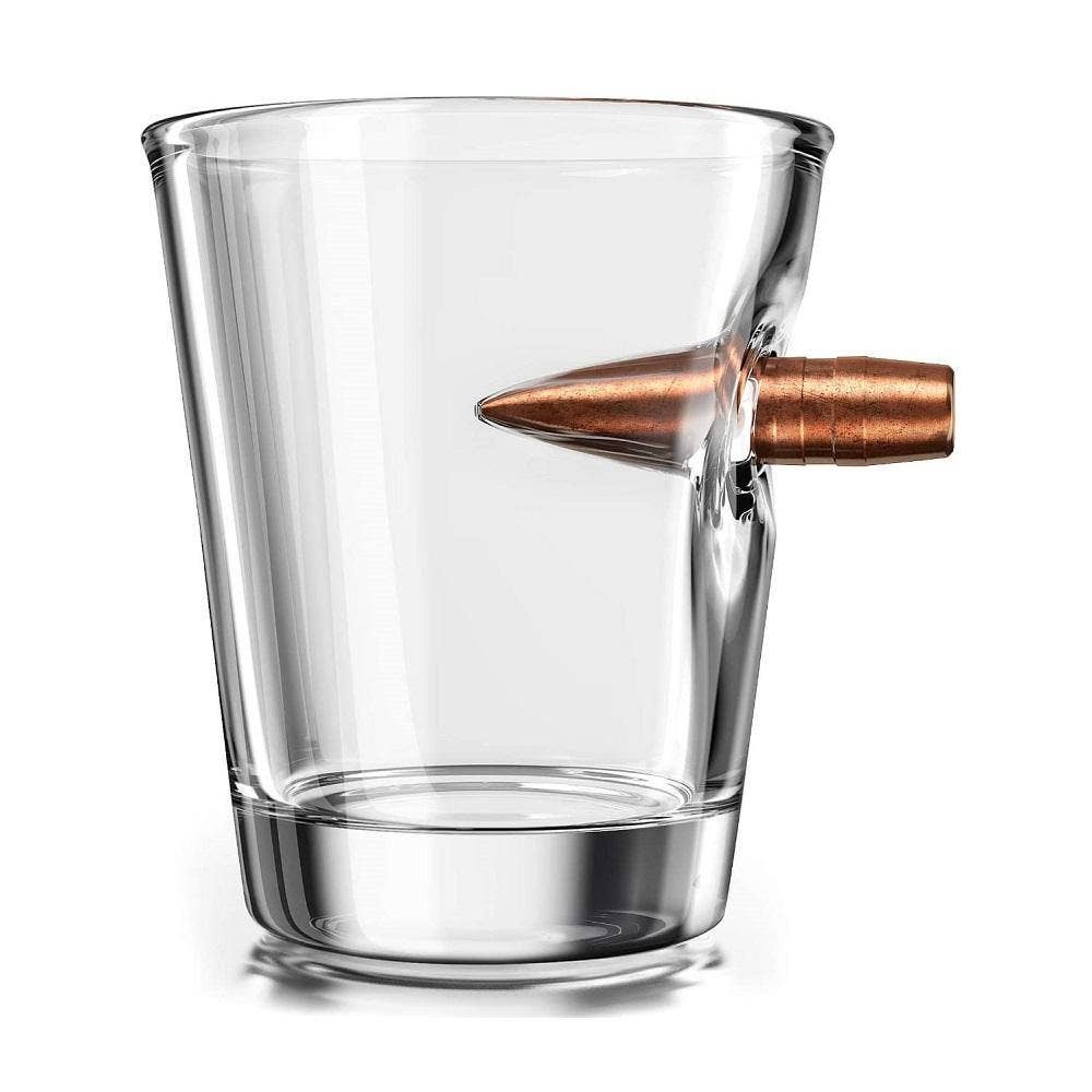 I Love My Freedom - Clear Shot Glass With Bullet - 3143