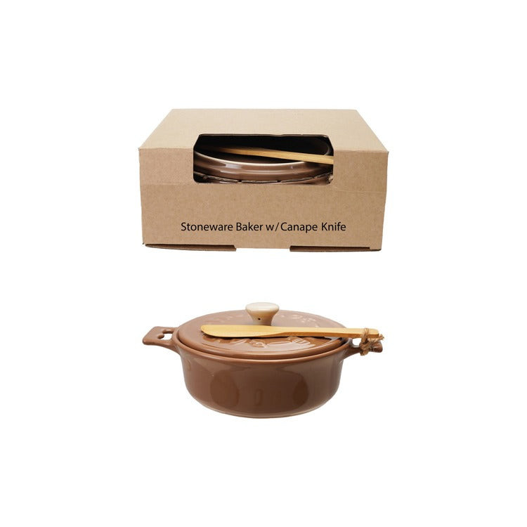 7" round stoneware brie baker