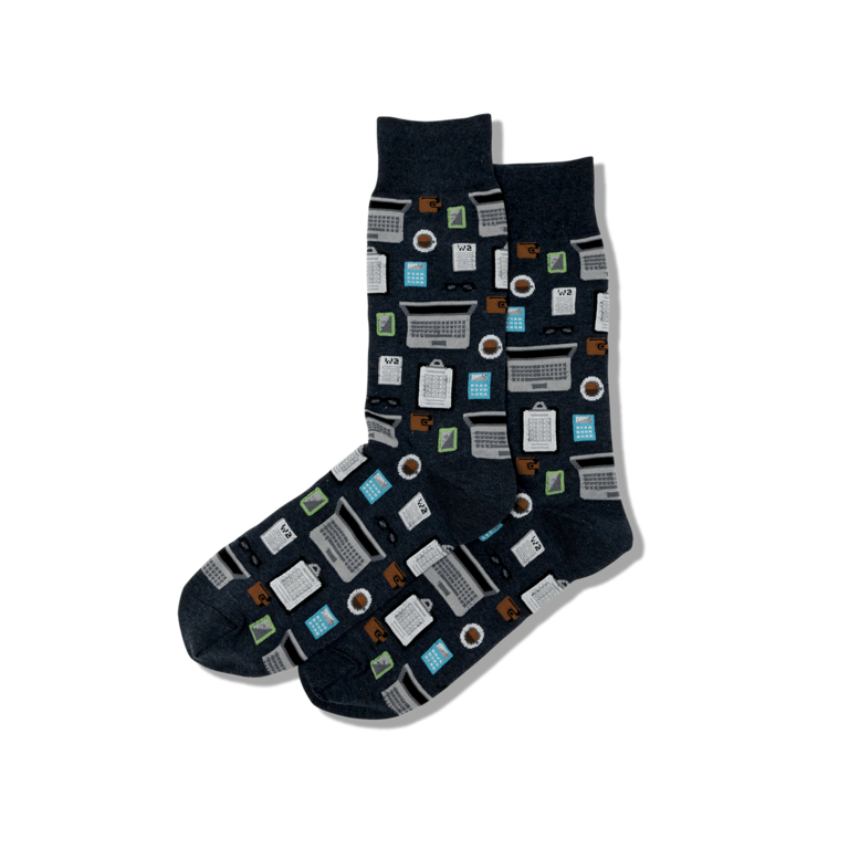 Hot Sox - Accountant - Denim Heather - Crew - Men's