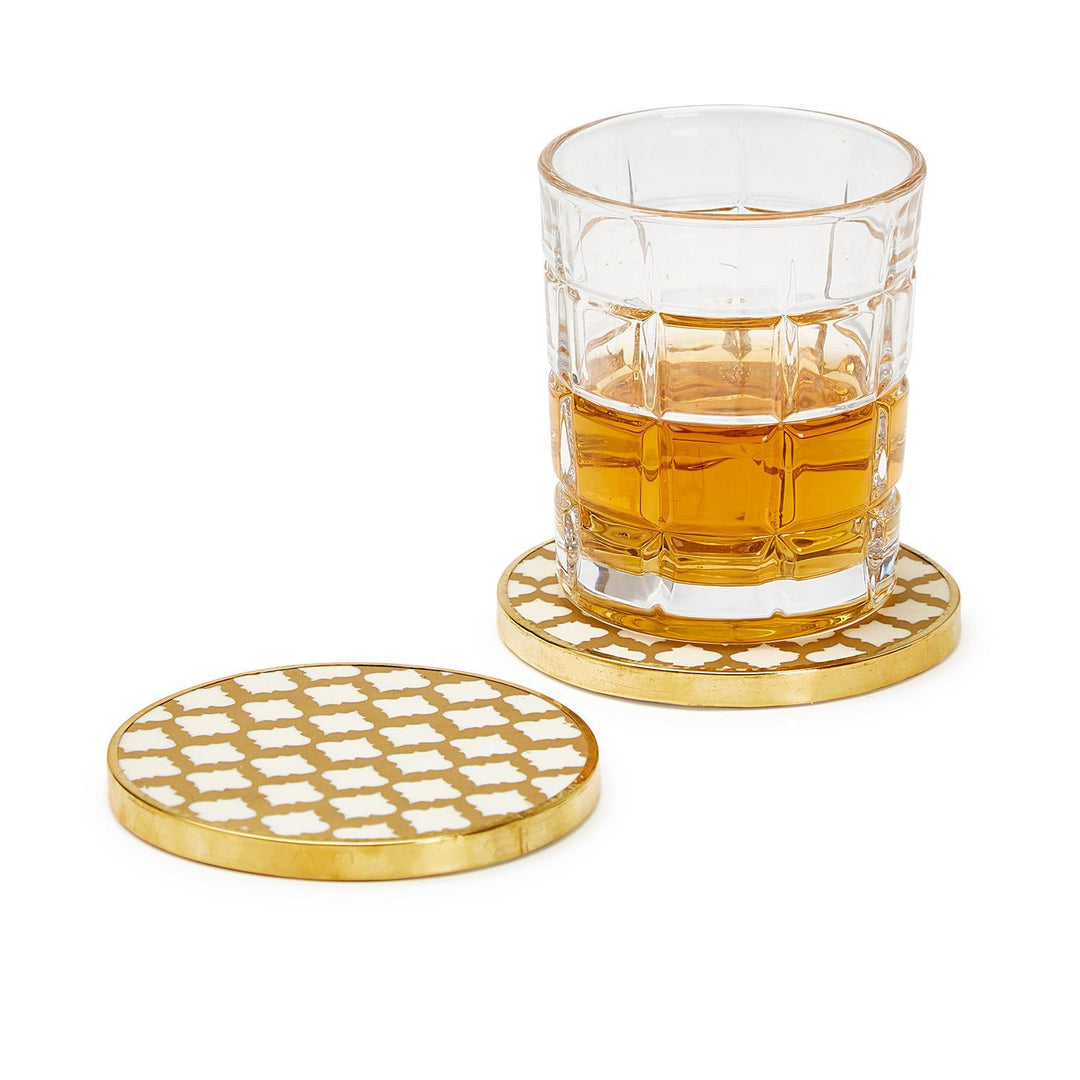 Two's Company Geometric Coaster