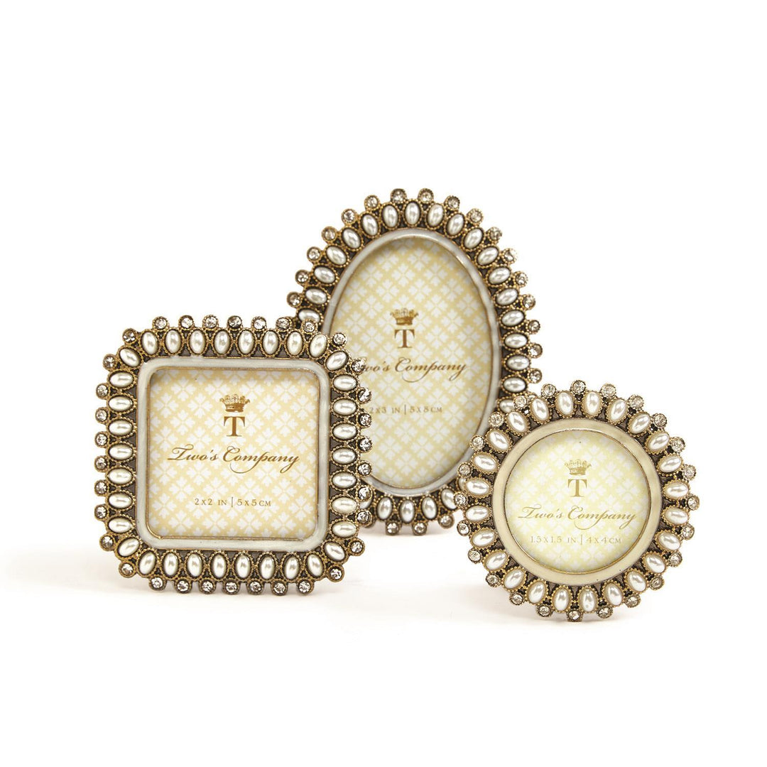 Two's Company Pearls Mini Frame