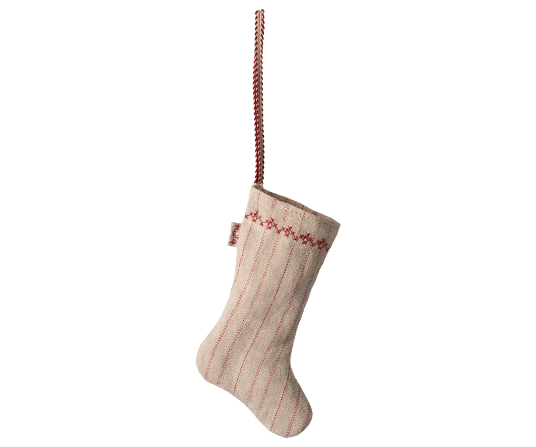 Maileg Stocking Ornament - Stripe Sand