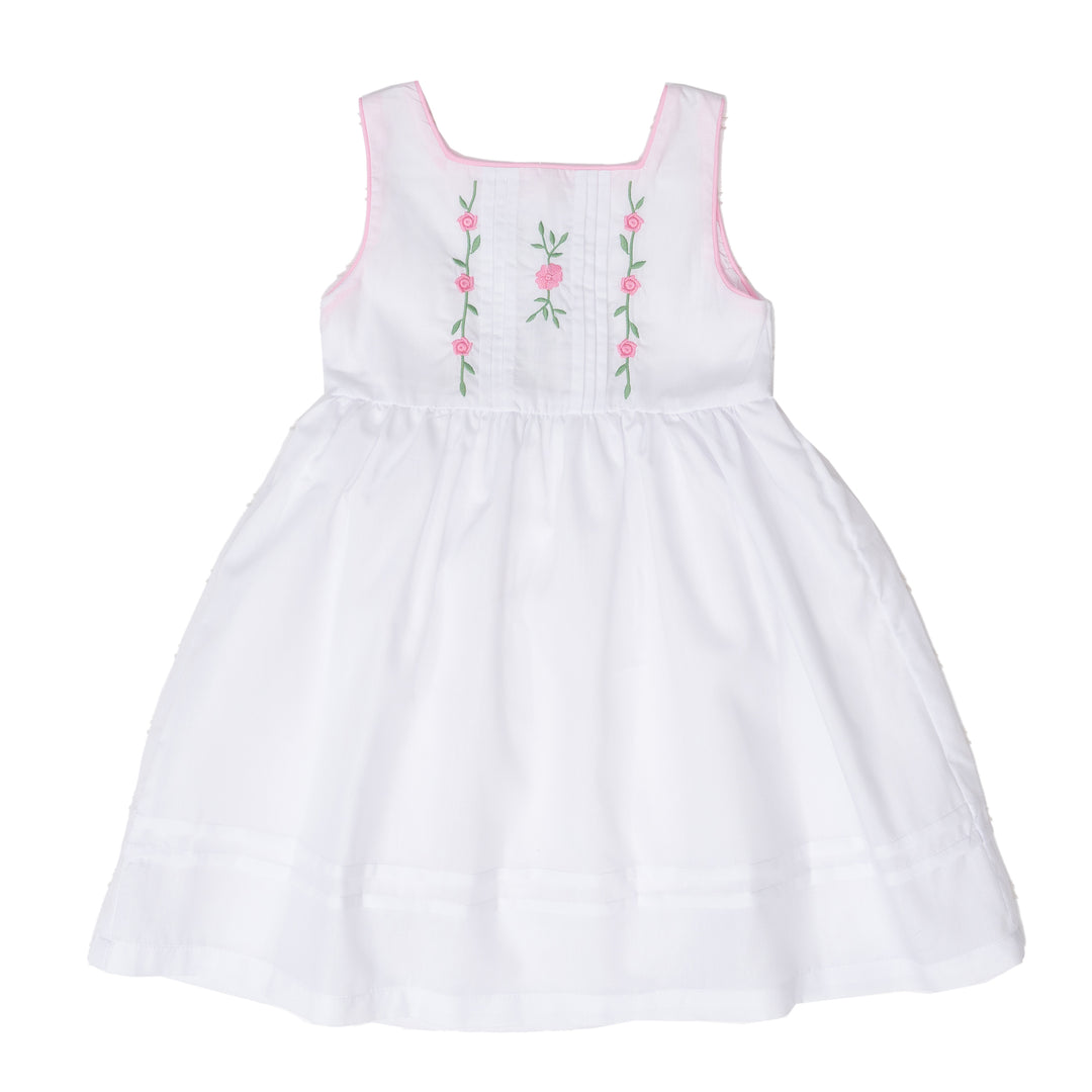 Naomi White Rosebud Dress