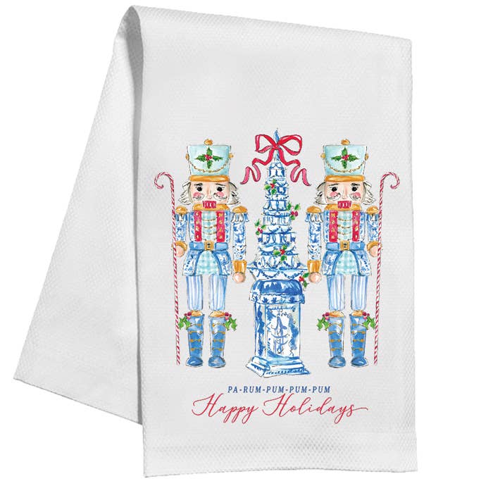 Pa Rum Pum Chinoiserie Nutcrackers Kitchen Towel
