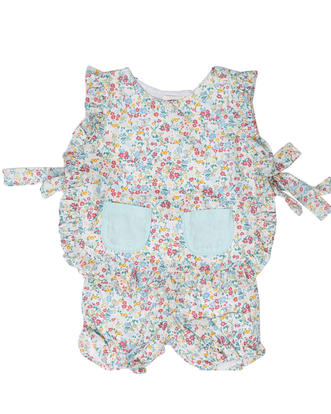 Lily Aqua Floral Bloomer Set