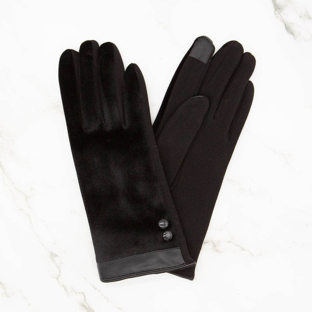 Melody Velvet Tech Gloves Black One Size