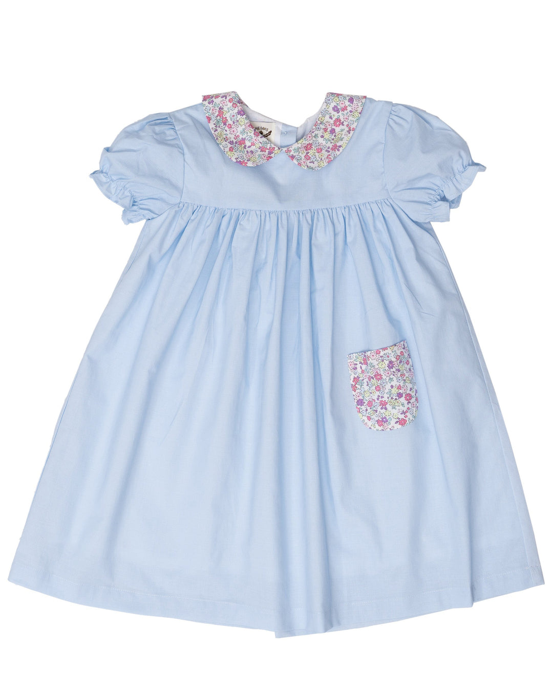 Penny Blue with Pink Floral Dress