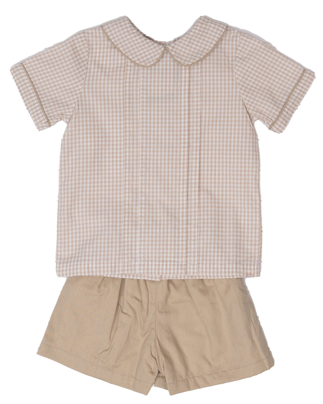Sebastian Tan Check Shorts Set