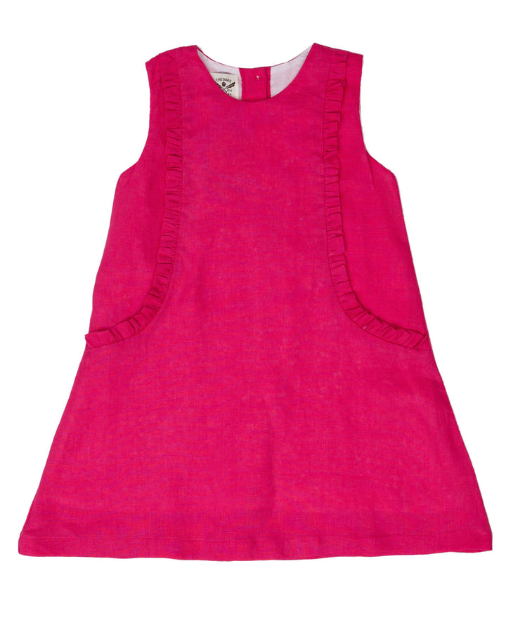 Kora Hot Pink Linen Dress