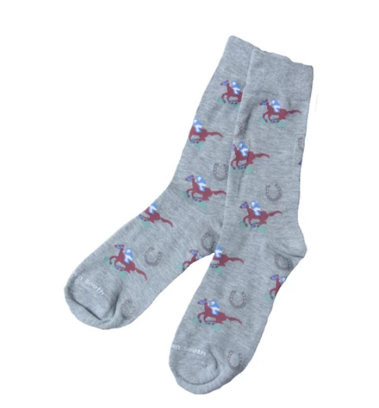 Barrel Down South - Grey Raceday Socks