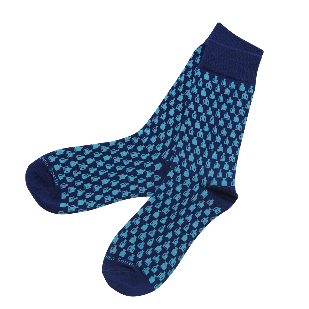 Barrel Down South - Navy Bourbon Bottle Socks