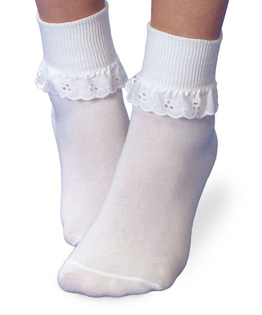 Jefferies Socks Eyelet Lace Turn Cuff Socks 1 Pair: Style 2154