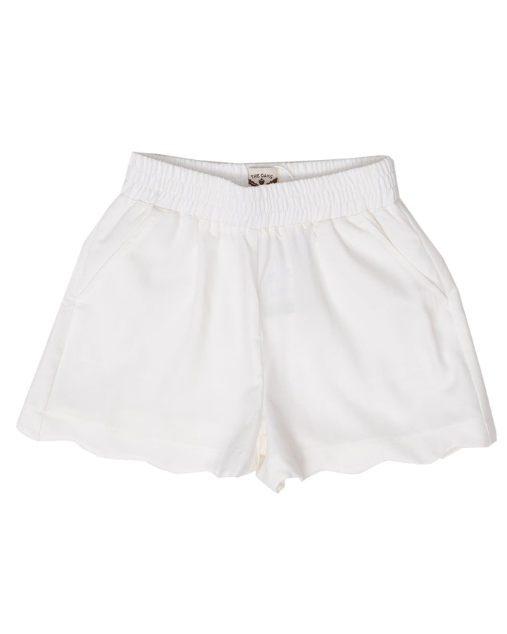 Laura White Twill Shorts