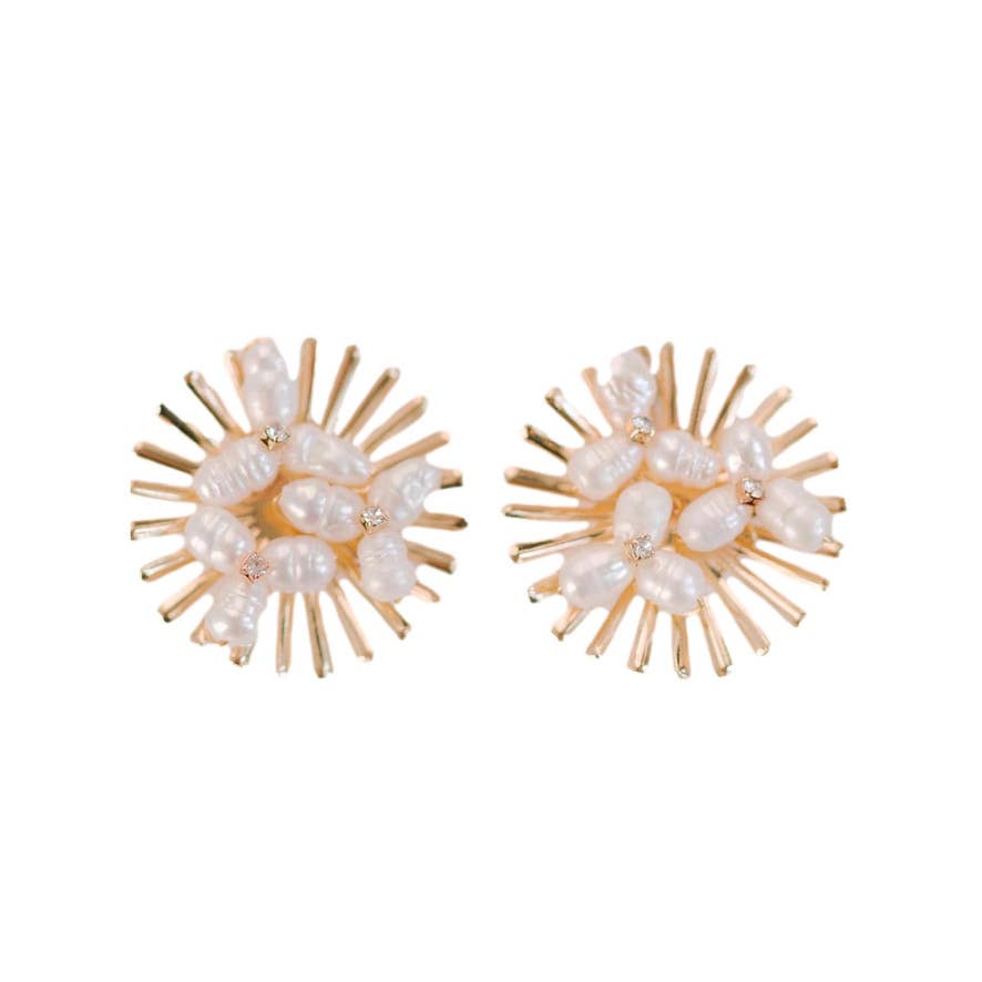 St Armands Designs of Sarasota - Sunburst Pearl Studs