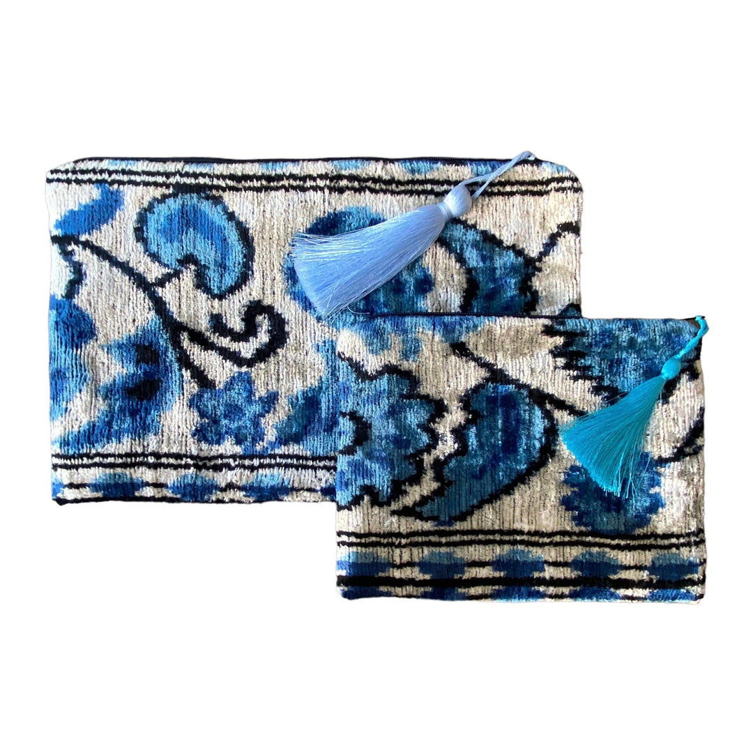 Silk Velvet Ikat Clutch/Pouch