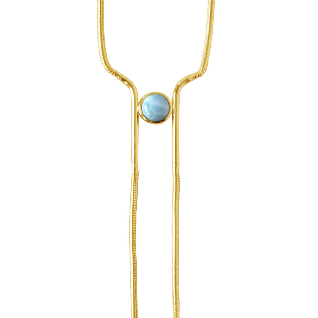 Glamrocks Jewelry - Ocean Drive Bolo- Larimar