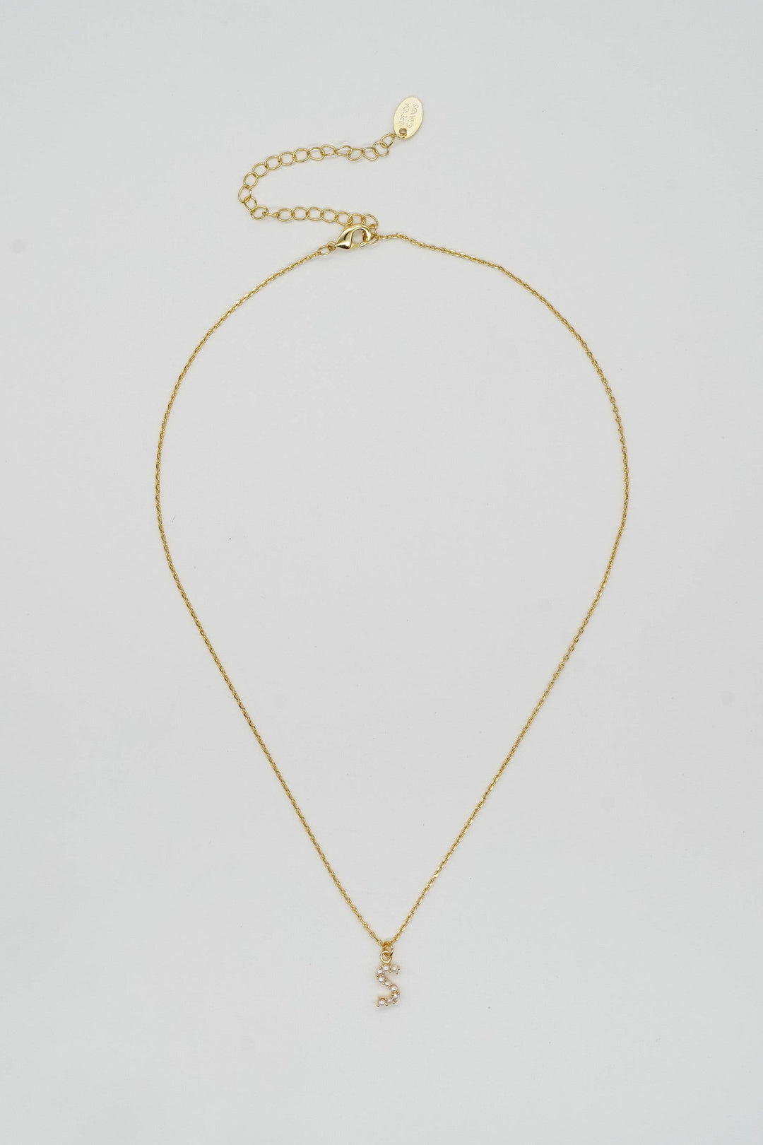 Dainty Love Pearl Initial Necklace: Holiday Favorite: S/ 15"+3"