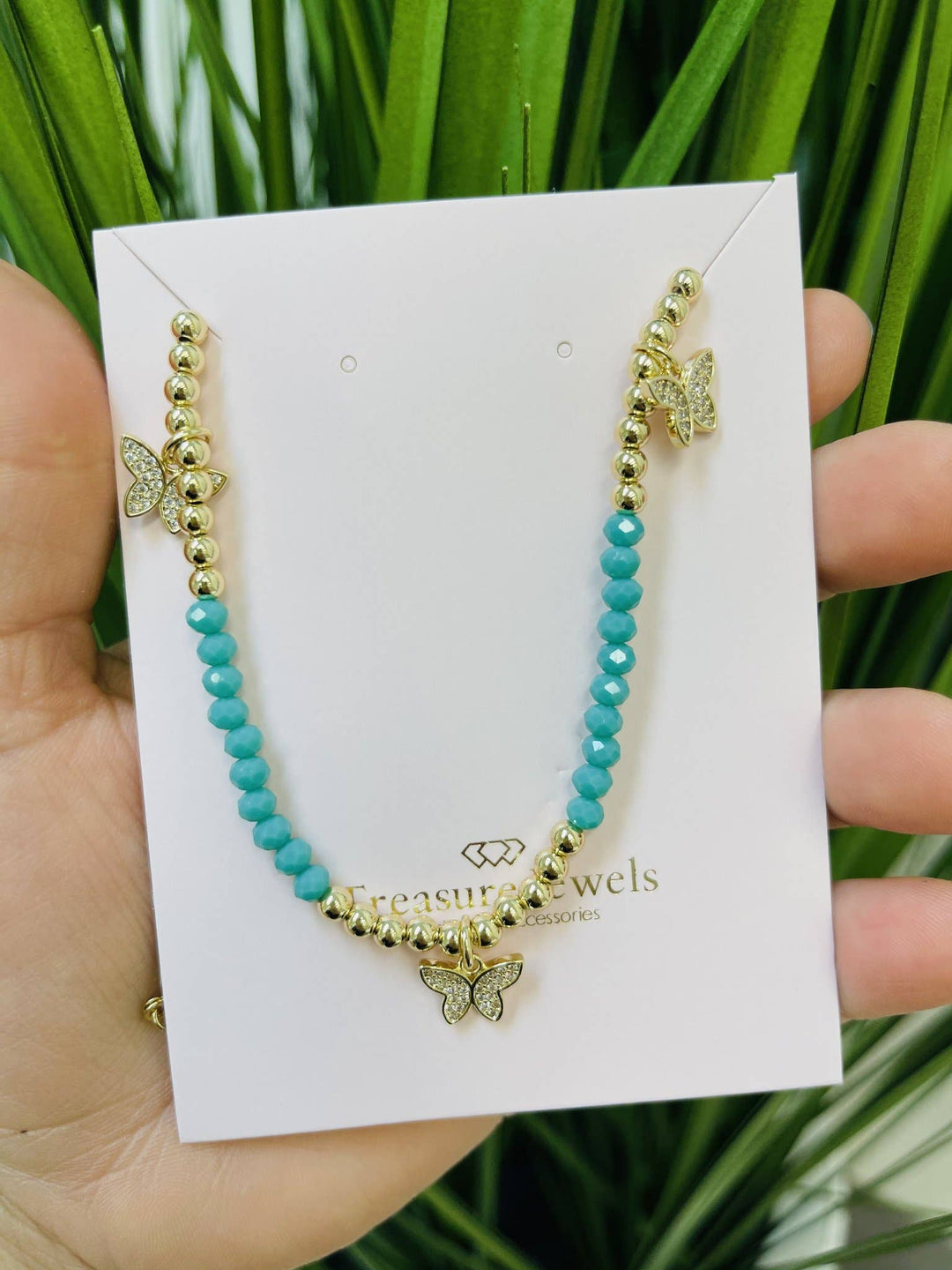 Treasure Jewels Inc. - Butterfly Turq Necklace