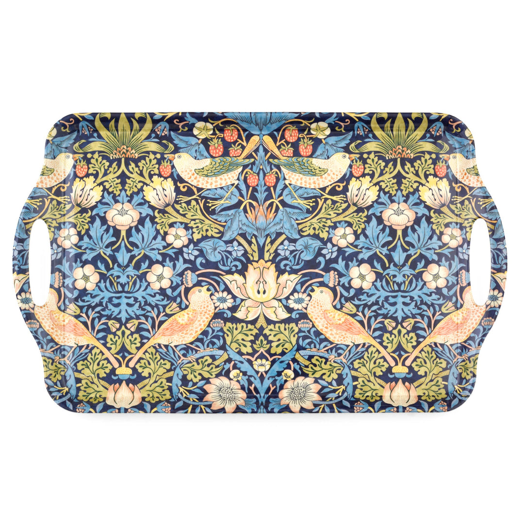 William Morris Strawberry Thief Large Handled Melamine Tray