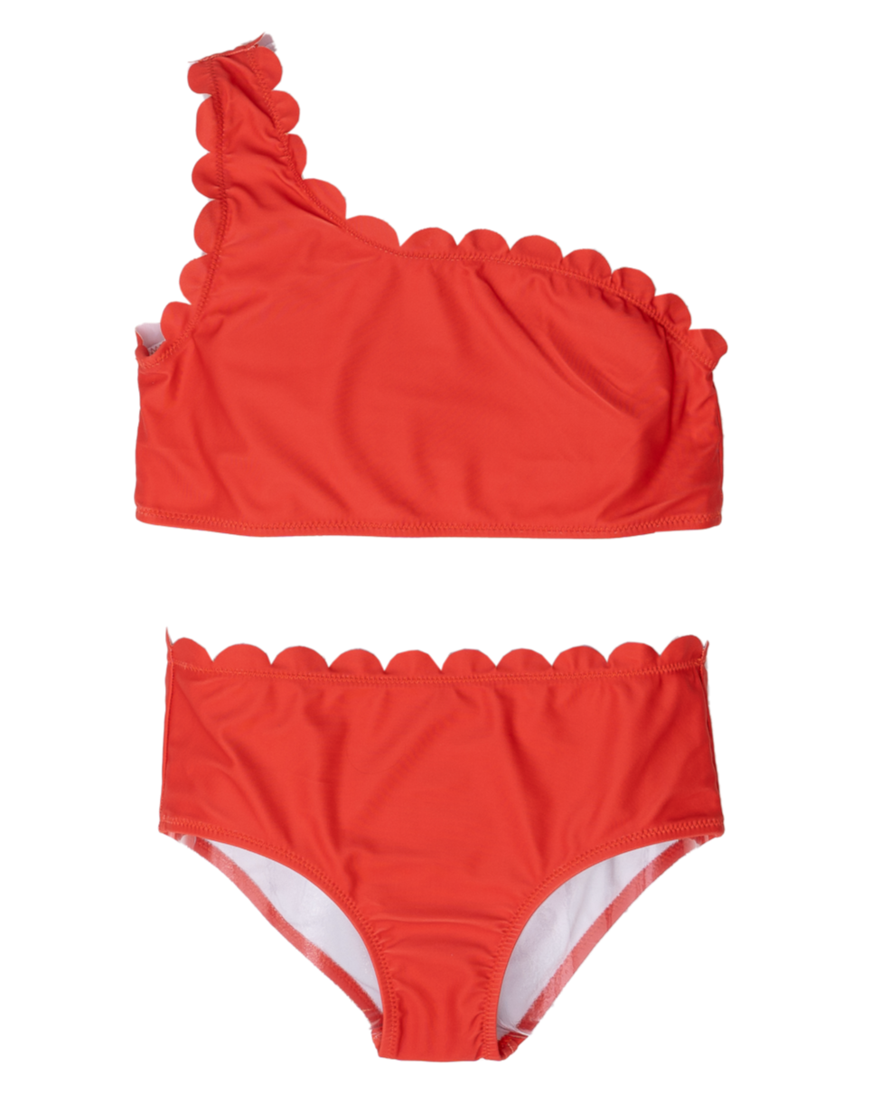 Bahama Red Scallop Two-Piece Swimsuit