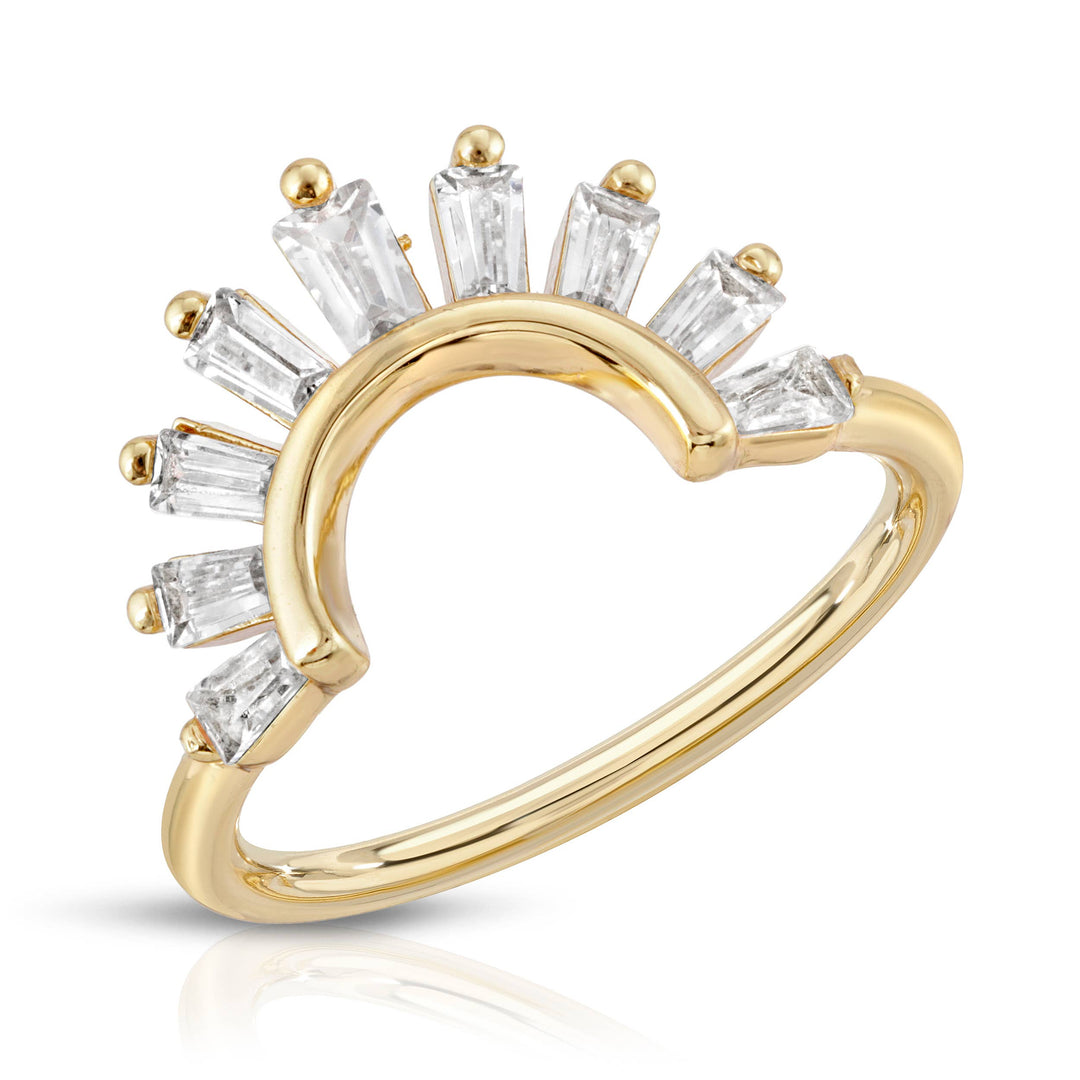 Glamrocks Jewelry - Baguette Arc Ring
