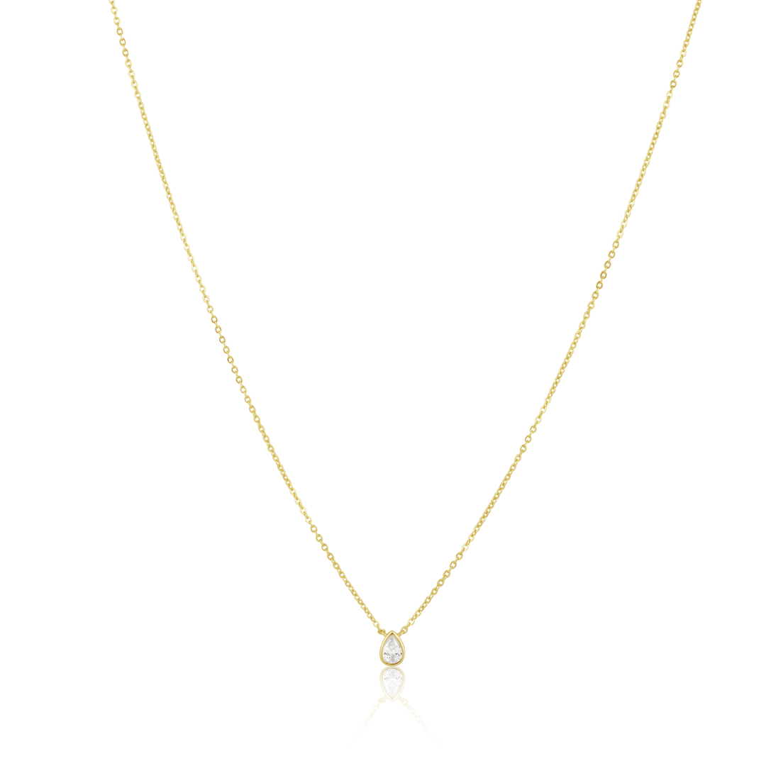 Sahira Jewelry Design - Ines Raindrop Necklace CZ