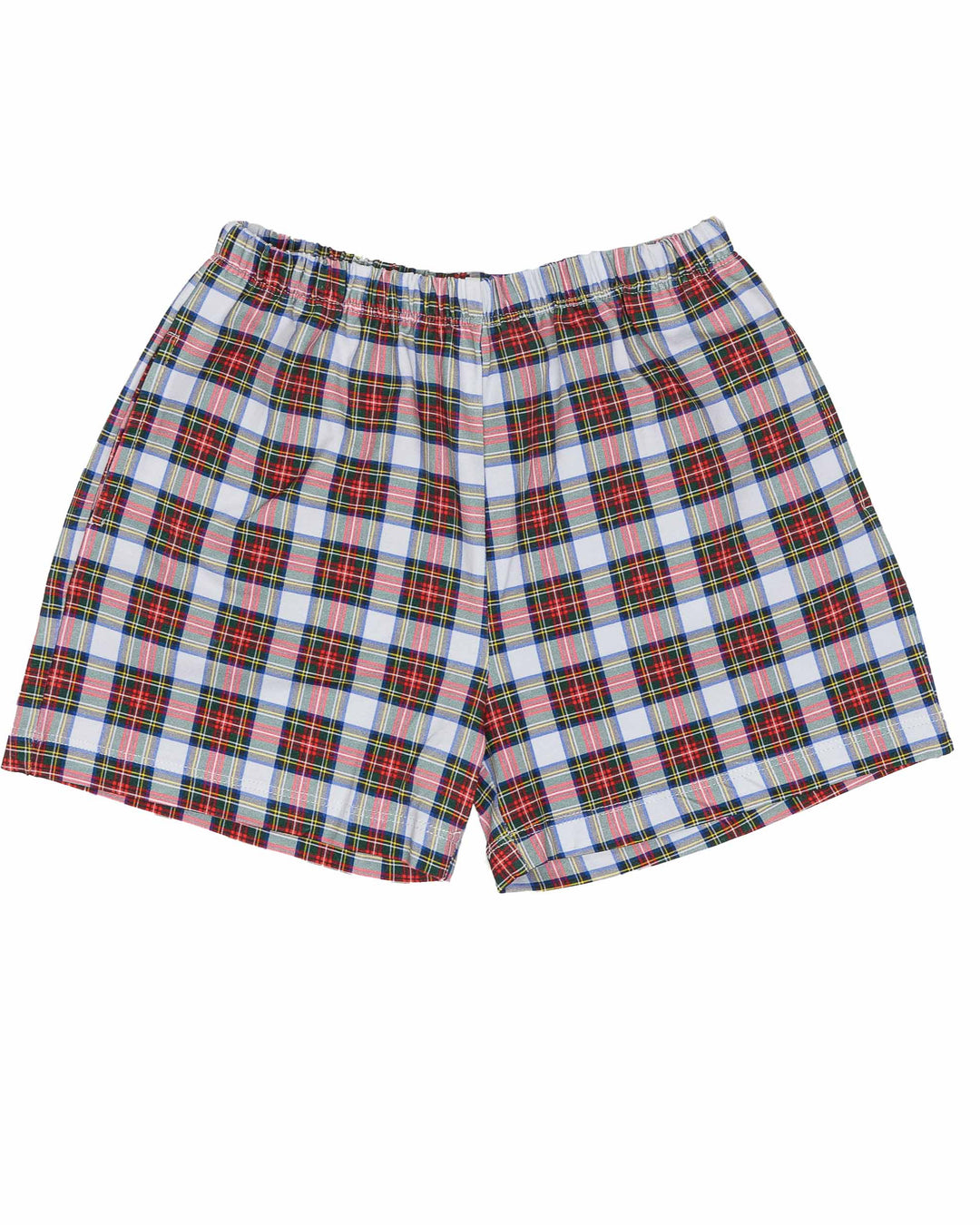 Boys Christmas Plaid Shorts
