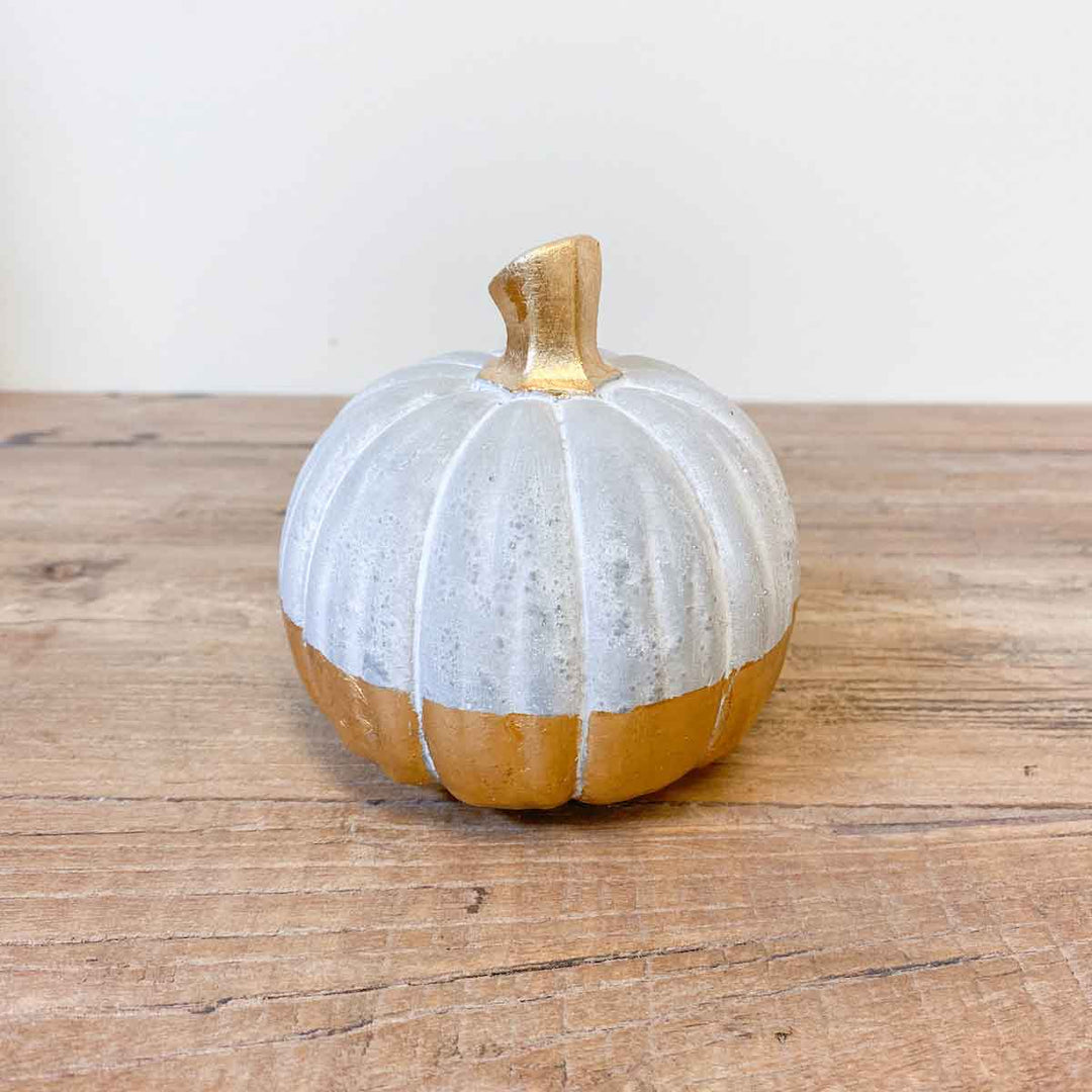 Stockholm Pumpkin Gray/Gold 4"