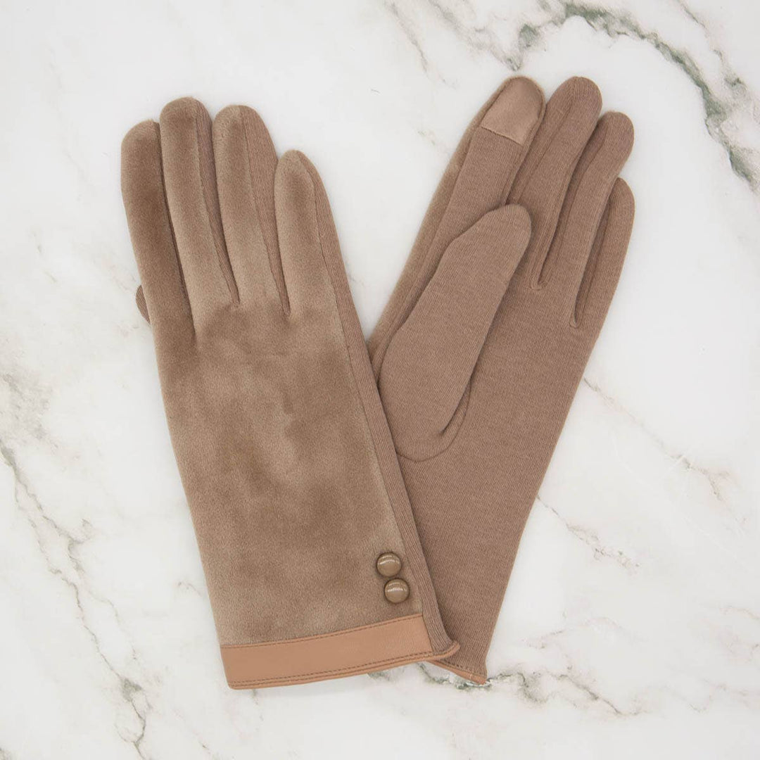 Melody Velvet Tech Gloves Camel One Size