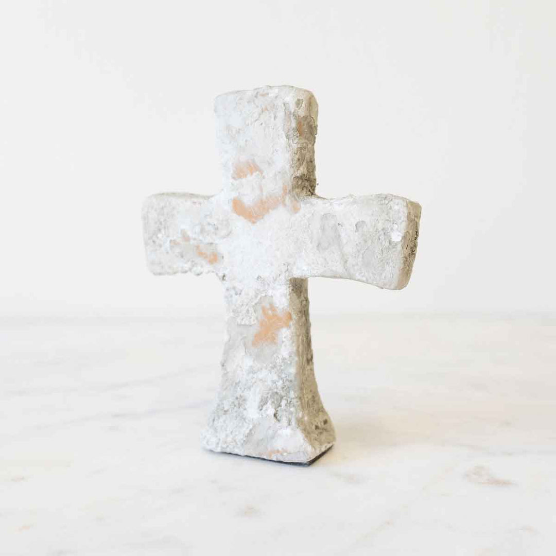 Jericho Cross Antique Cream 5"