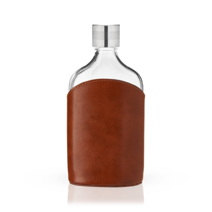 Viski - Parker Leather-Wrapped Glass Flask