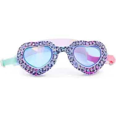 Bling2o - Cheetah, Heart, Swim Goggle, Pool, Beach, Glitter