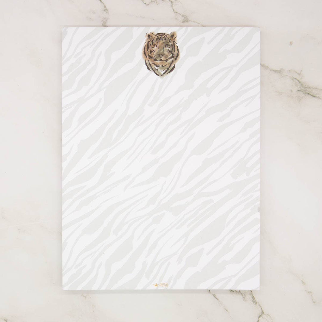 The Royal Standard - Easy Tiger Notepad   White/Gold   6x8